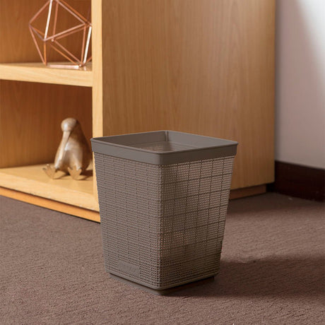 Papelera Rimax Moca 19.6x24.1cm de 6 Litros para Papeles sin Tapa - BASUREROS Y PAPELERAS | Bylmo