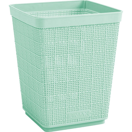 Papelera Rimax Verde Menta 19.6x24.1cm de 6 Litros para Papeles sin Tapa - BASUREROS Y PAPELERAS | Bylmo