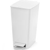 Basurero Rimax Slim Blanco 28x35cm de 8 Litros para Multiusos con Tapa De Pedal - BASUREROS Y PAPELERAS | Bylmo
