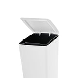 Basurero Rimax Slim Blanco 28x35cm de 8 Litros para Multiusos con Tapa De Pedal - BASUREROS Y PAPELERAS | Bylmo