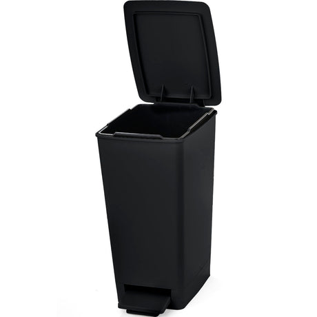 Basurero Rimax Slim Negro 28x35cm de 8 Litros para Multiusos con Tapa De Pedal - BASUREROS Y PAPELERAS | Bylmo