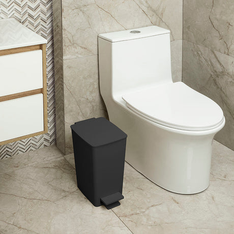 Basurero Rimax Slim Negro 28x35cm de 8 Litros para Multiusos con Tapa De Pedal - BASUREROS Y PAPELERAS | Bylmo