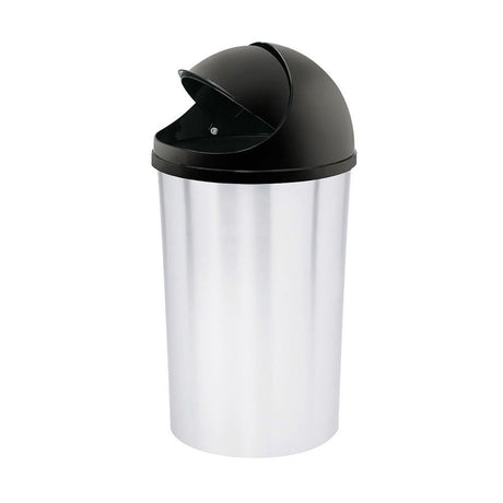 Papelera Rimax Style Negro 23x42.7cm de 10 Litros para Papeles con Tapa Basculante - BASUREROS Y PAPELERAS | Bylmo