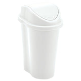 Papelera Rimax Style Blanco 18.5x25.7cm de 2.5 Litros para Multiusos con Tapa Basculante - BASUREROS Y PAPELERAS | Bylmo