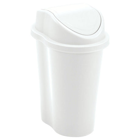 Papelera Rimax Style Blanco 18.5x25.7cm de 2.5 Litros para Multiusos con Tapa Basculante - BASUREROS Y PAPELERAS | Bylmo