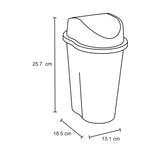 Papelera Rimax Style Blanco 18.5x25.7cm de 2.5 Litros para Multiusos con Tapa Basculante - BASUREROS Y PAPELERAS | Bylmo