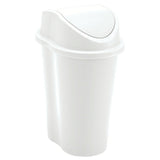 Papelera Rimax Style Blanco 23.2x32.5cm de 5 Litros para Multiusos con Tapa Basculante - BASUREROS Y PAPELERAS | Bylmo