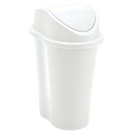 Papelera Rimax Style Blanco 23.2x32.5cm de 5 Litros para Multiusos con Tapa Basculante - BASUREROS Y PAPELERAS | Bylmo