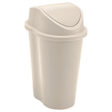 Papelera Rimax Style Taupe 23.2x32.5cm de 5 Litros para Multiusos con Tapa Basculante - BASUREROS Y PAPELERAS | Bylmo