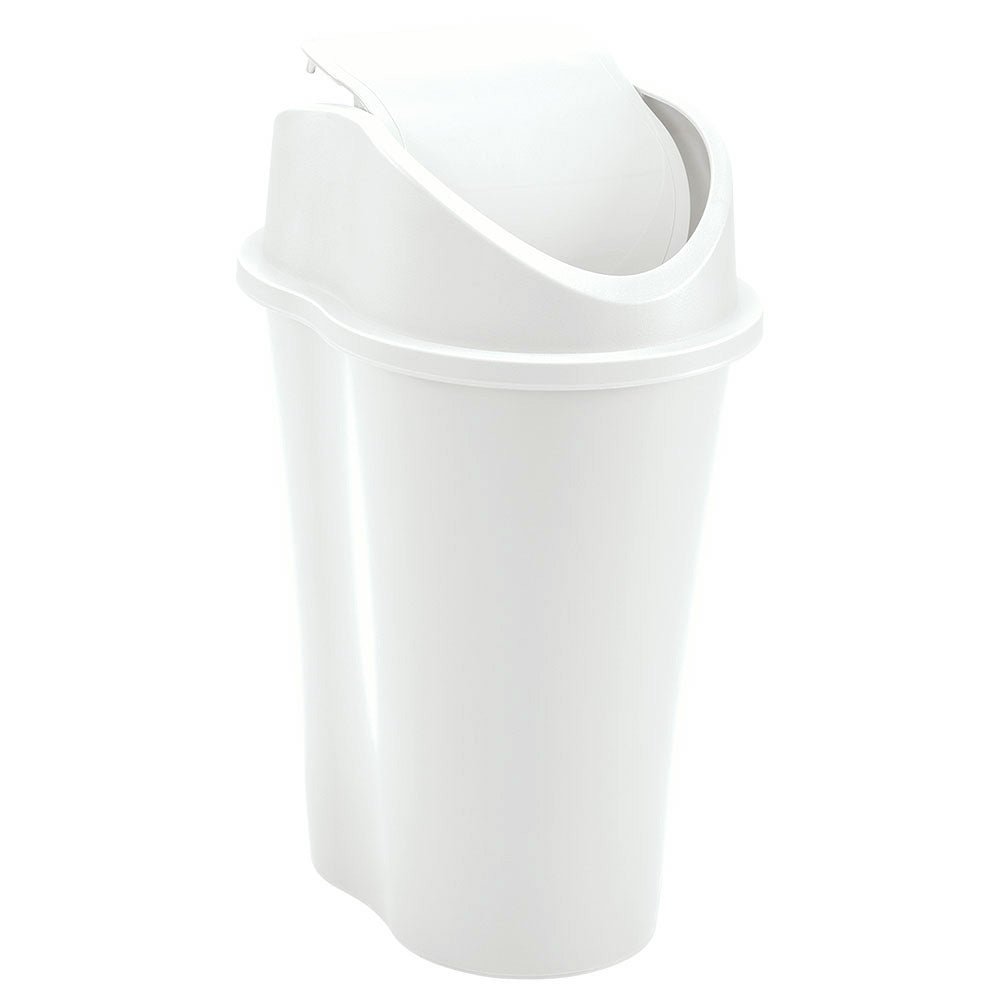 Papelera Rimax Style Blanco 29.2x44cm de 10 Litros para Multiusos con Tapa Basculante - BASUREROS Y PAPELERAS | Bylmo