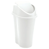 Papelera Rimax Style Blanco 29.2x44cm de 10 Litros para Multiusos con Tapa Basculante - BASUREROS Y PAPELERAS | Bylmo