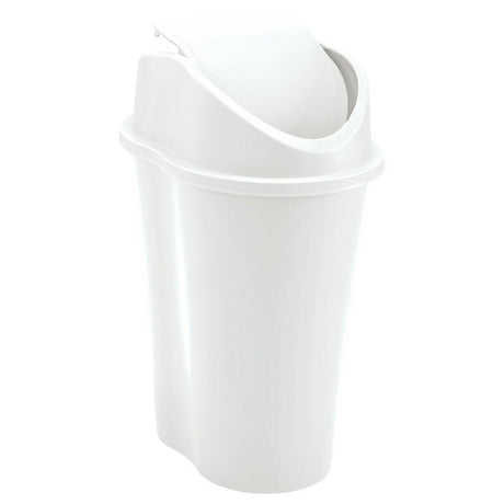 Papelera Rimax Style Blanco 29.2x44cm de 10 Litros para Multiusos con Tapa Basculante - BASUREROS Y PAPELERAS | Bylmo