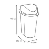 Papelera Rimax Style Blanco 29.2x44cm de 10 Litros para Multiusos con Tapa Basculante - BASUREROS Y PAPELERAS | Bylmo