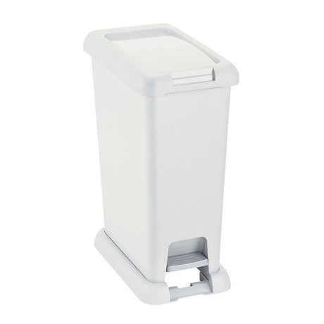 Basurero Rimax Blanco 39x49cm de 20 Litros para Multiusos con Tapa De Pedal - BASUREROS Y PAPELERAS | Bylmo