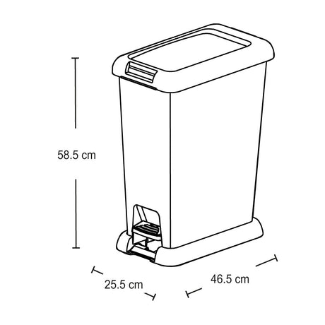 Basurero Rimax Wengue 46.5x58.5cm de 35 Litros para Multiusos con Tapa De Pedal - BASUREROS Y PAPELERAS | Bylmo