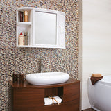 Gabinete de Baño Rimax Blanco 59.8x46.5cm Rectangular con Espejo y con Puerta - GABINETES DE BANHO | Bylmo