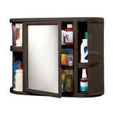 Gabinete de Baño Rimax Wengue 59.8x46.5cm Rectangular con Espejo y con Puerta - GABINETES DE BANHO | Bylmo