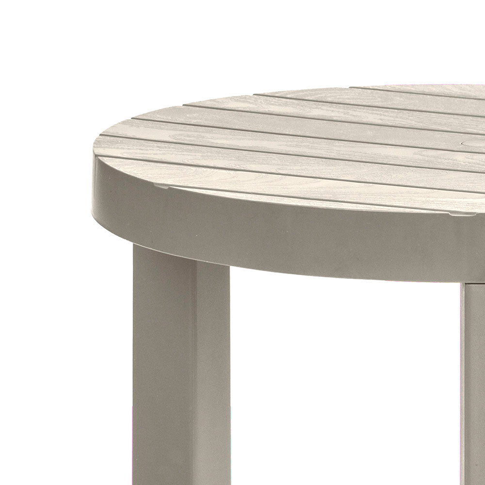 Mesa de Centro Rimax Barú Taupe 60.7x43.5cm Circular - MESAS DE CENTRO | Bylmo