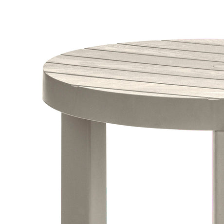 Mesa de Centro Rimax Barú Taupe 60.7x43.5cm Circular - MESAS DE CENTRO | Bylmo