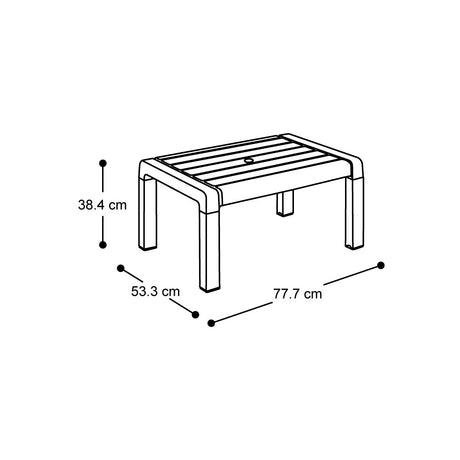Mesa de Centro Rimax Barú Moca 77.7x38.4cm Rectangular - MESAS DE CENTRO | Bylmo
