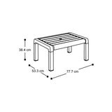Mesa de Centro Rimax Barú Wengue 77.7x38.4cm Rectangular - MESAS DE CENTRO | Bylmo