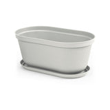 Matera de Mesa Rimax Rafia Gris Hielo 40.5x18.1cm Ovalado con Orificio de Drenaje - MATERAS DE MESA | Bylmo