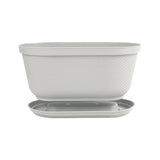 Matera de Mesa Rimax Rafia Gris Hielo 40.5x18.1cm Ovalado con Orificio de Drenaje - MATERAS DE MESA | Bylmo