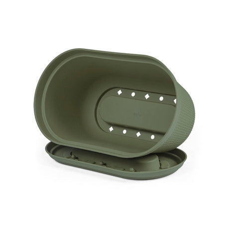 Matera de Mesa Rimax Rafia Verde Musgo 40.5x18.1cm Ovalado con Orificio de Drenaje - MATERAS DE MESA | Bylmo