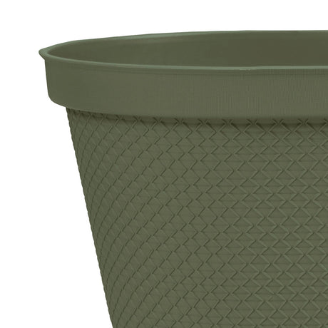 Matera de Mesa Rimax Rafia Verde Musgo 40.5x18.1cm Ovalado con Orificio de Drenaje - MATERAS DE MESA | Bylmo