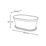 Matera de Mesa Rimax Rafia Verde Musgo 40.5x18.1cm Ovalado con Orificio de Drenaje - MATERAS DE MESA | Bylmo