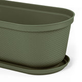 Matera de Mesa Rimax Rafia Verde Musgo 60.2x19.6cm Ovalado con Orificio de Drenaje - MATERAS DE MESA | Bylmo