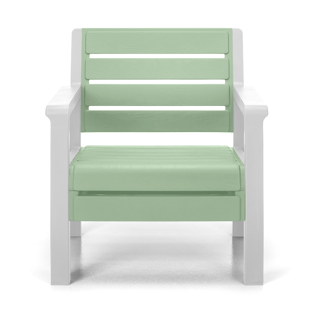 Sillón Rimax Barú Verde Salvia 74.6x74.6cm de Un Puesto con Apoya Brazos - SOFAS Y POLTRONAS | Bylmo