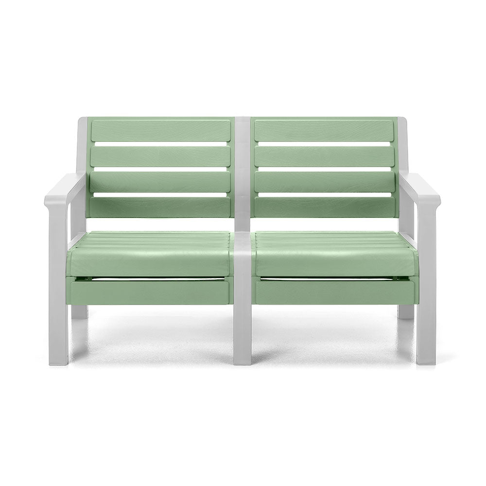 Sofá Rimax Barú Verde Salvia 131.4x74.6cm de Dos Puestos con Apoya Brazos - SOFAS Y POLTRONAS | Bylmo