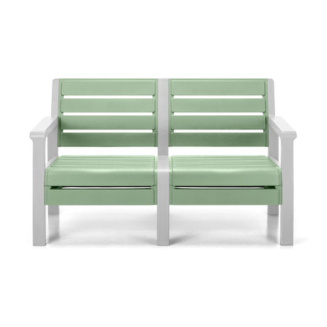 Sofá Rimax Barú Verde Salvia 131.4x74.6cm de Dos Puestos con Apoya Brazos - SOFAS Y POLTRONAS | Bylmo