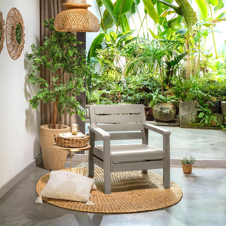Sillón Rimax Barú Gris Cemento 74.6x74.6cm de Un Puesto con Apoya Brazos - SOFAS Y POLTRONAS | Bylmo