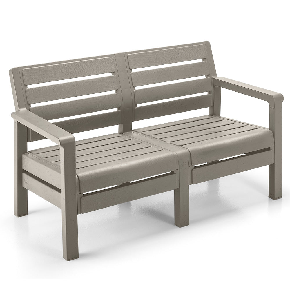 Sofá Rimax Barú Gris Cemento 131.4x74.6cm de Dos Puestos con Apoya Brazos - SOFAS Y POLTRONAS | Bylmo