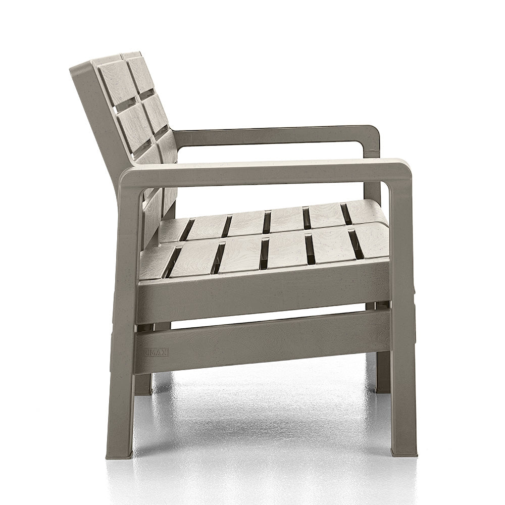 Sofá Rimax Barú Gris Cemento 131.4x74.6cm de Dos Puestos con Apoya Brazos - SOFAS Y POLTRONAS | Bylmo