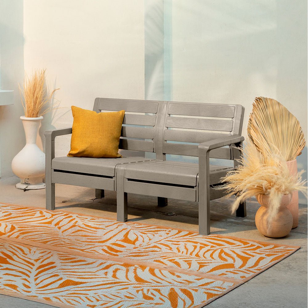 Sofá Rimax Barú Gris Cemento 131.4x74.6cm de Dos Puestos con Apoya Brazos - SOFAS Y POLTRONAS | Bylmo