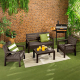 Sala Rimax Barú Wengue 131.4x74.6cm de Cuatro Puestos con Apoya Brazos - SOFAS Y POLTRONAS | Bylmo