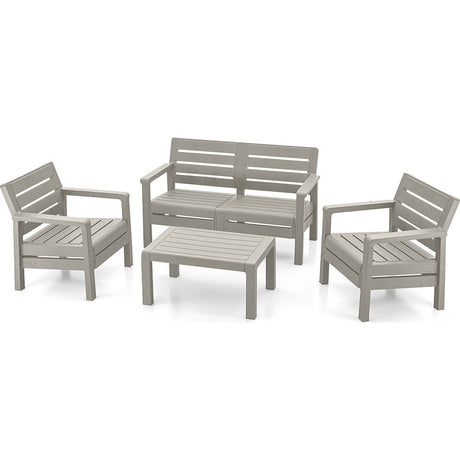 Sala Rimax Barú Gris Cemento 131.4x74.6cm de Cuatro Puestos con Apoya Brazos - SOFAS Y POLTRONAS | Bylmo