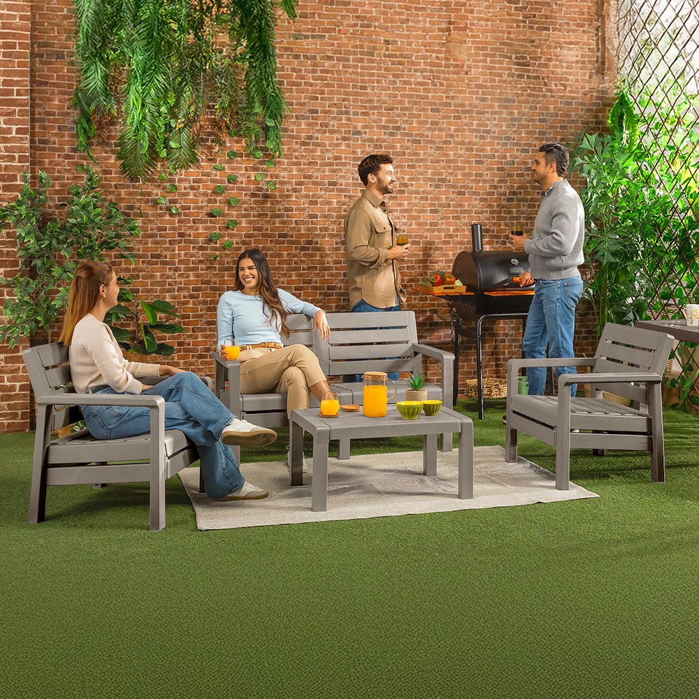 Sala Rimax Barú Gris Cemento 131.4x74.6cm de Cuatro Puestos con Apoya Brazos - SOFAS Y POLTRONAS | Bylmo