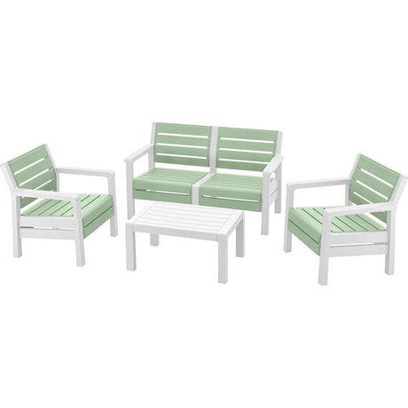 Sala Rimax Barú Verde Salvia 131.4x74.6cm de Cuatro Puestos con Apoya Brazos - SOFAS Y POLTRONAS | Bylmo