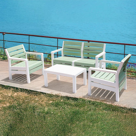 Sala Rimax Barú Verde Salvia 131.4x74.6cm de Cuatro Puestos con Apoya Brazos - SOFAS Y POLTRONAS | Bylmo