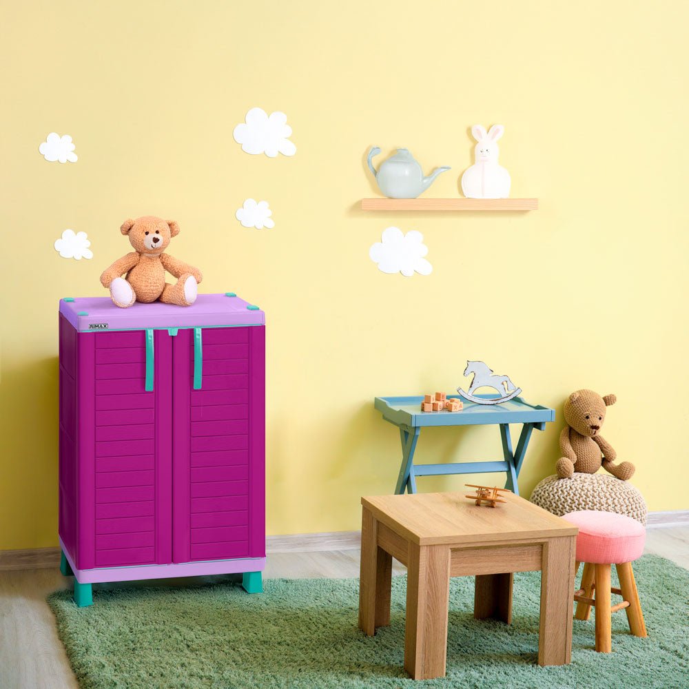 Cajonera Infantil Rimax Glam Morado 65x101cm de Tres Hileras sin Cajones - CAJONERAS Y COMODAS | Bylmo
