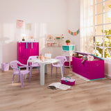 Cajonera Infantil Rimax Glam Morado 65x101cm de Tres Hileras sin Cajones - CAJONERAS Y COMODAS | Bylmo