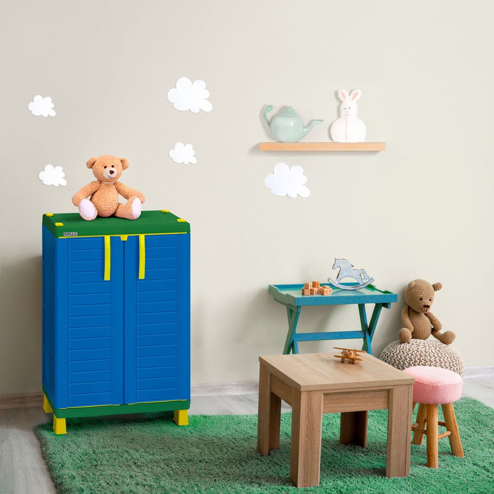 Cajonera Infantil Rimax Aventura Azul 65x101cm de Tres Hileras sin Cajones - CAJONERAS Y COMODAS | Bylmo