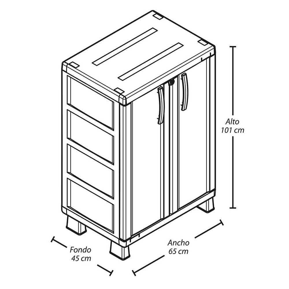 Cajonera Infantil Rimax Aventura Azul 65x101cm de Tres Hileras sin Cajones - CAJONERAS Y COMODAS | Bylmo