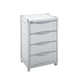 Cajonera Rimax Barú Gris 65x101cm de Cuatro Hileras con Cuatro Cajones - CAJONERAS Y COMODAS | Bylmo