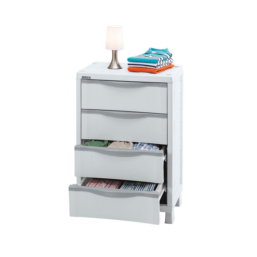 Cajonera Rimax Barú Gris 65x101cm de Cuatro Hileras con Cuatro Cajones - CAJONERAS Y COMODAS | Bylmo