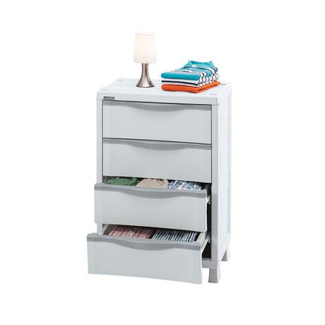 Cajonera Rimax Barú Gris 65x101cm de Cuatro Hileras con Cuatro Cajones - CAJONERAS Y COMODAS | Bylmo